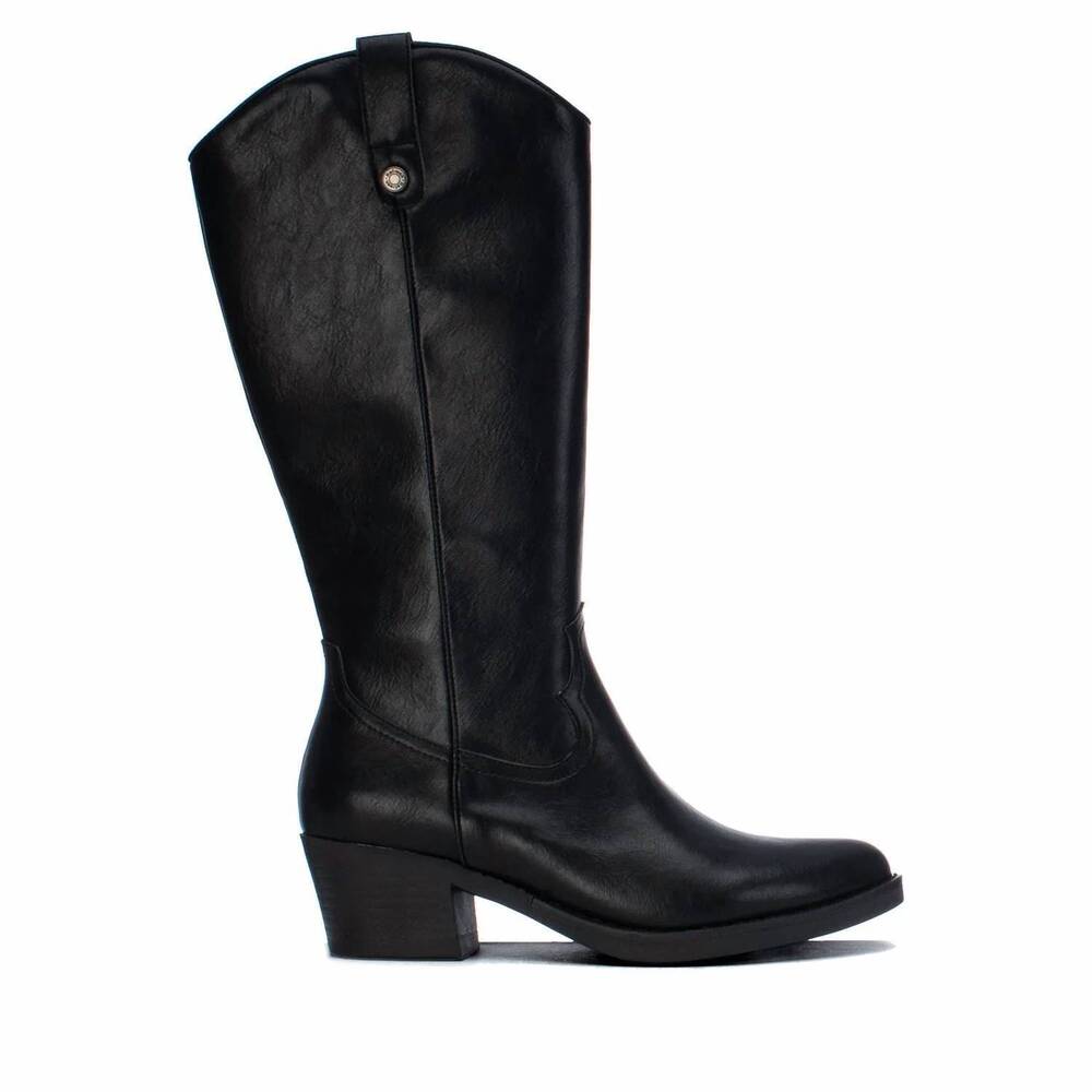NEW REFRESH women's italian western tall boots in black